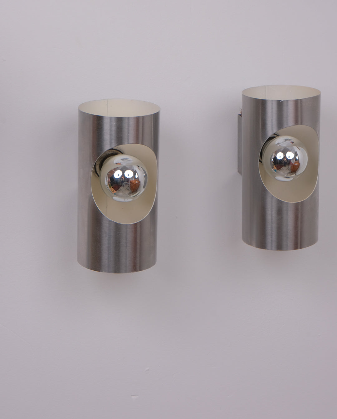 Appliques en aluminium brossé années 70