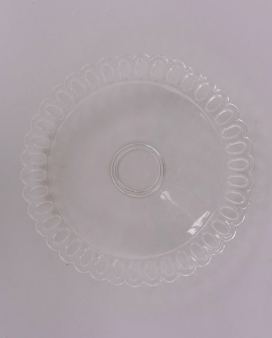 Assiette en verre ajouré