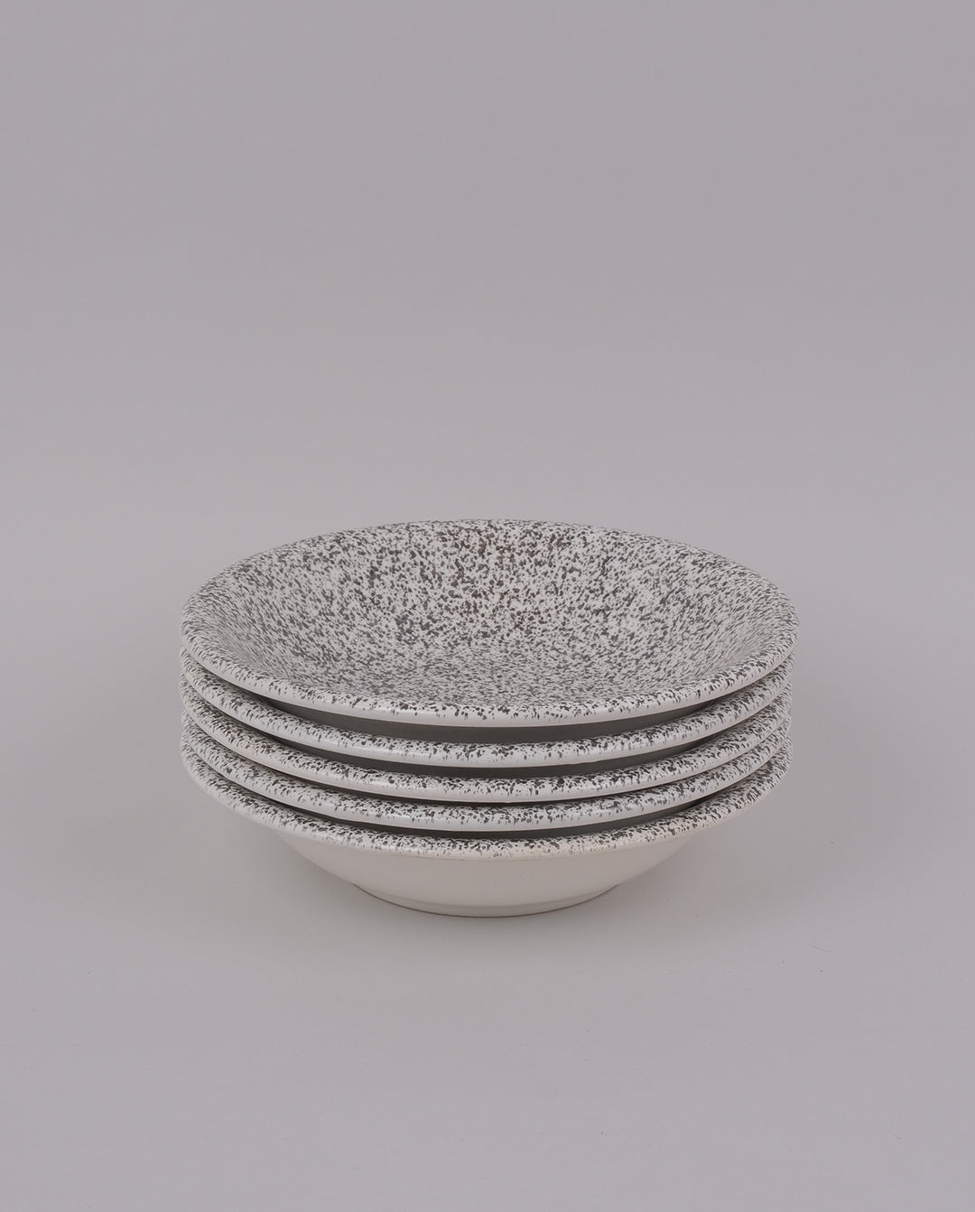 Assiettes creuses en faïence mouchetées x5, Italie, années 60