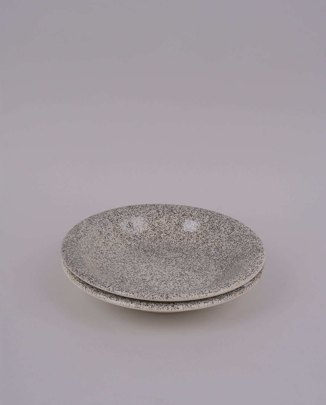 Assiettes creuses en faïence mouchetées x2, Italie, années 60