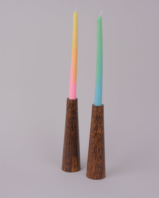 Bougeoirs en bois