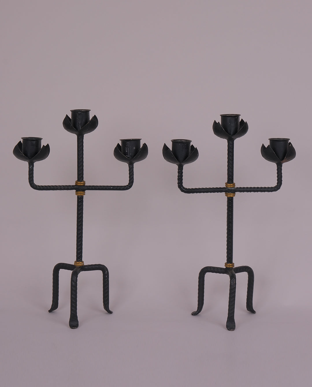 Bougeoirs style brutaliste x2