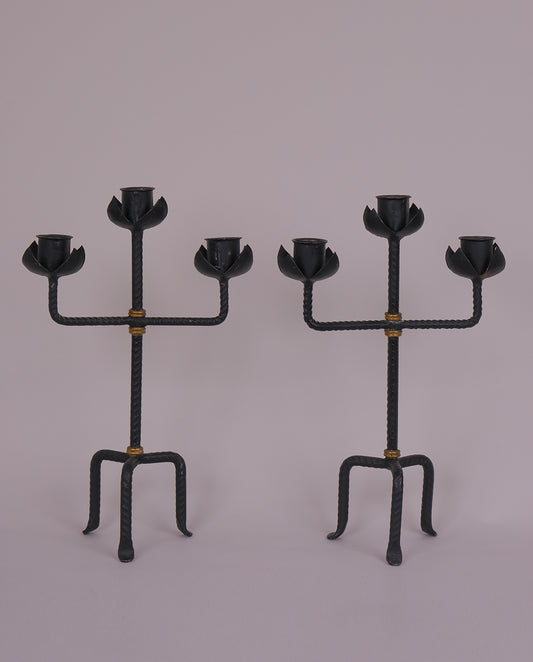 Bougeoirs style brutaliste x2