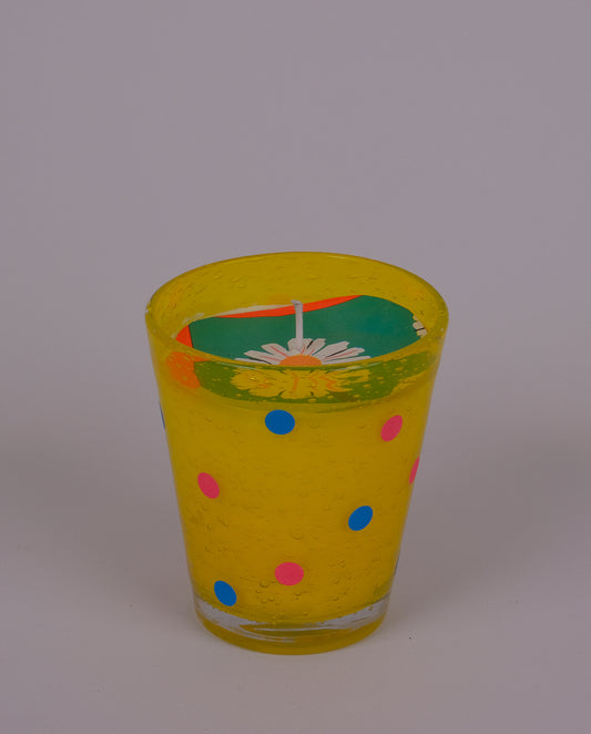 Bougie — verre jaune fluo