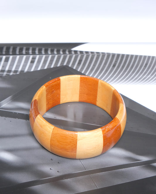 Manchette en bois bicolore