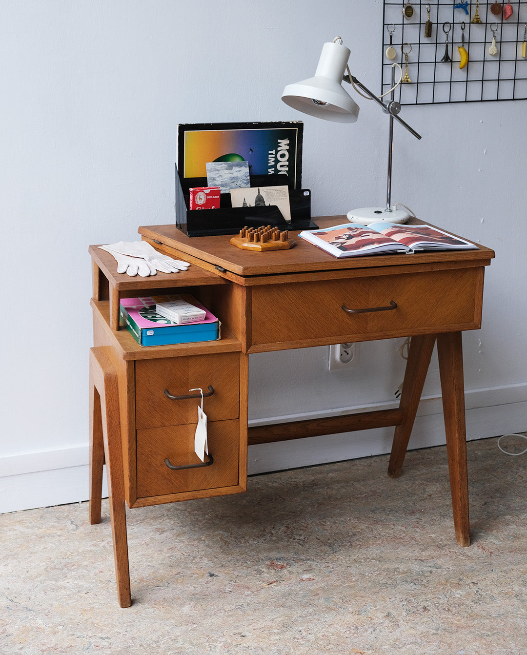 Bureau ou meuble de travail, années 50-60