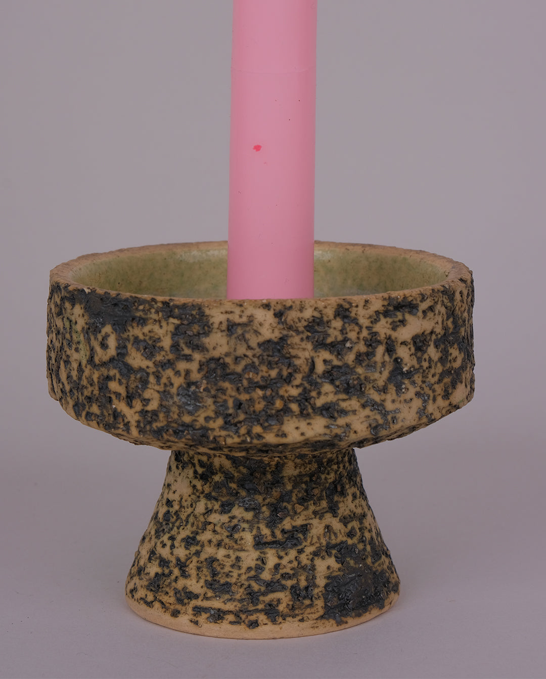 Bougeoir en céramique texturée