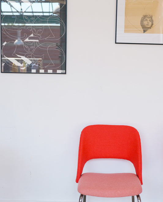 Chaises retapissées x4, années 60