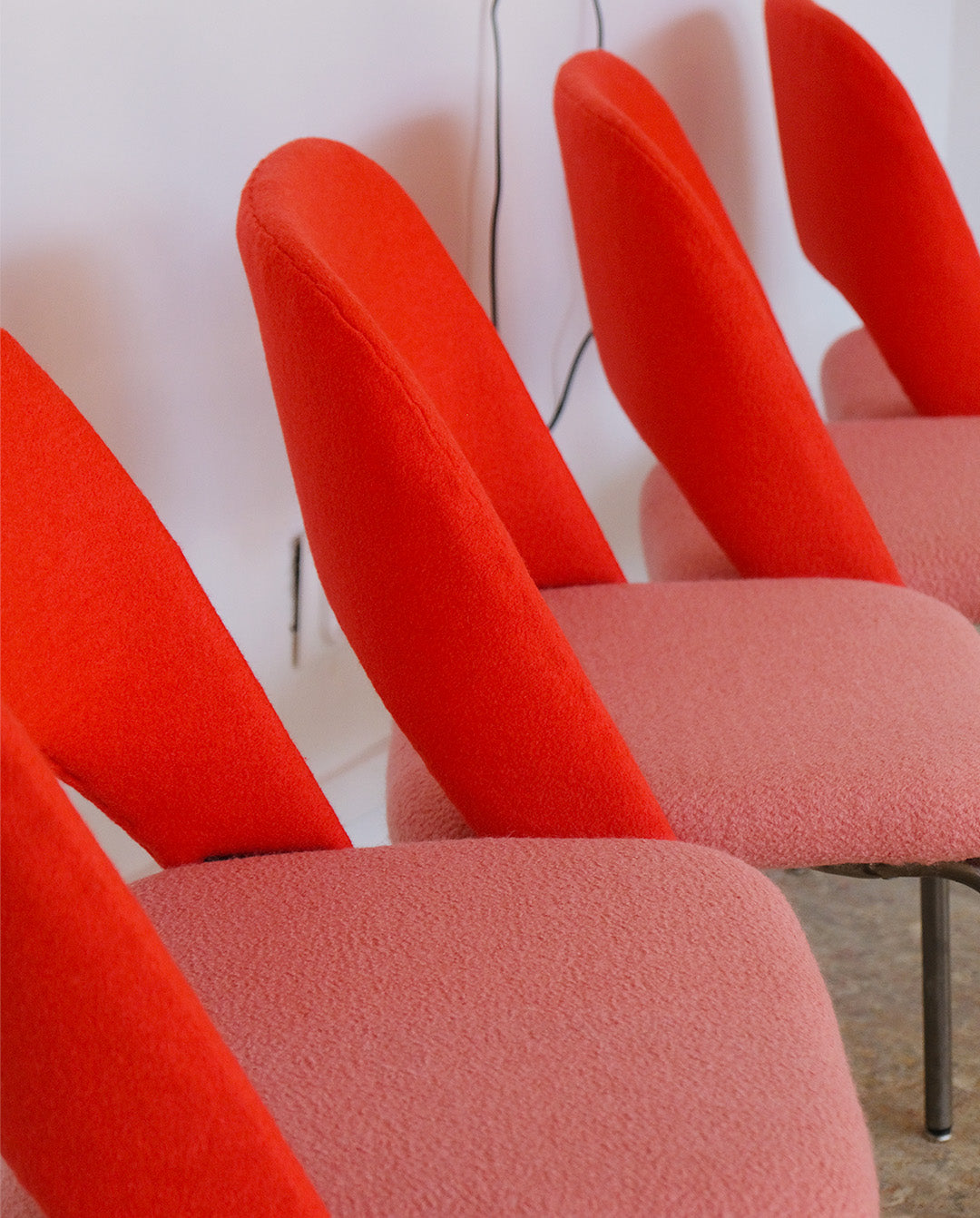 Chaises retapissées x4, années 60