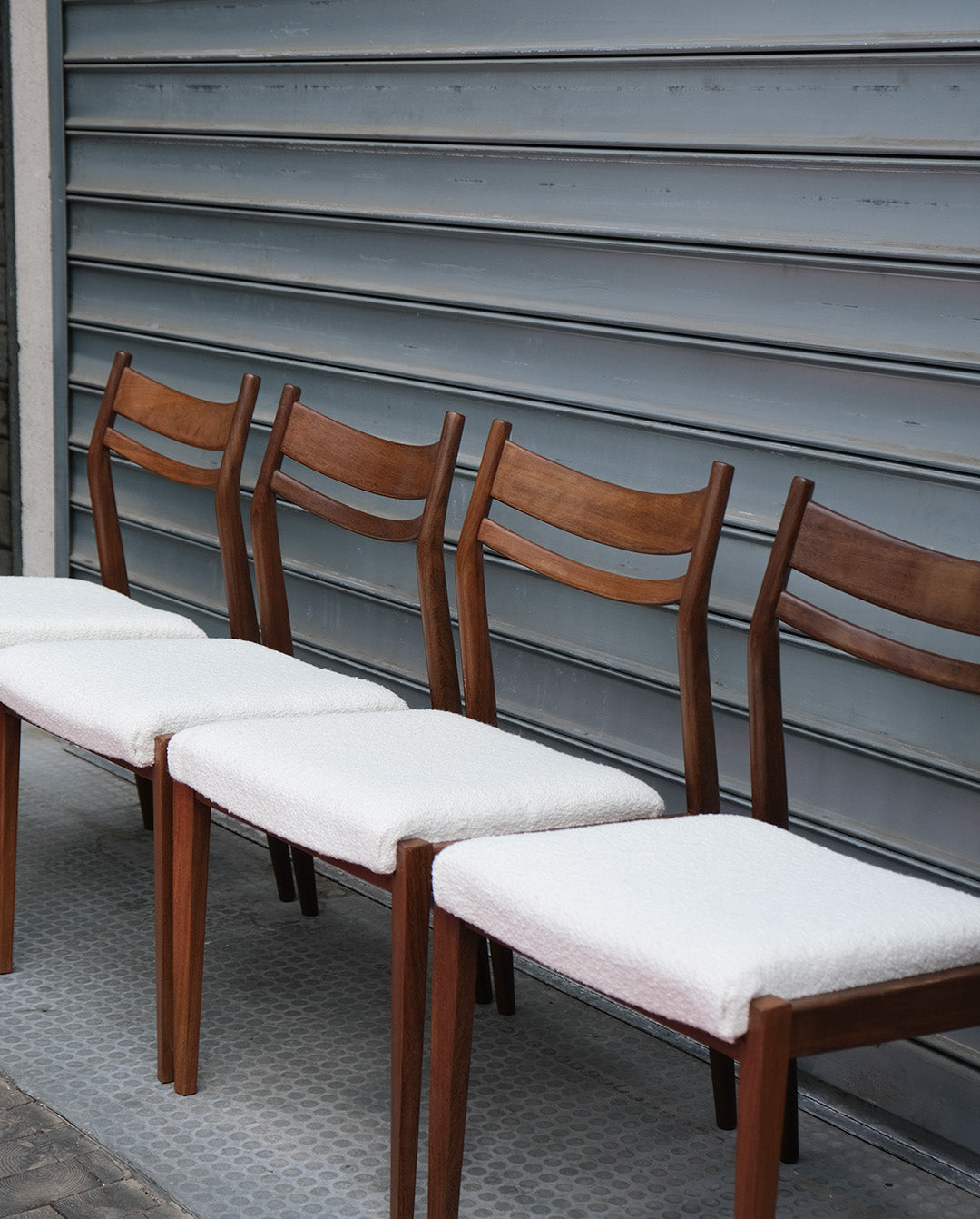 Chaises style scandinave en teck x4