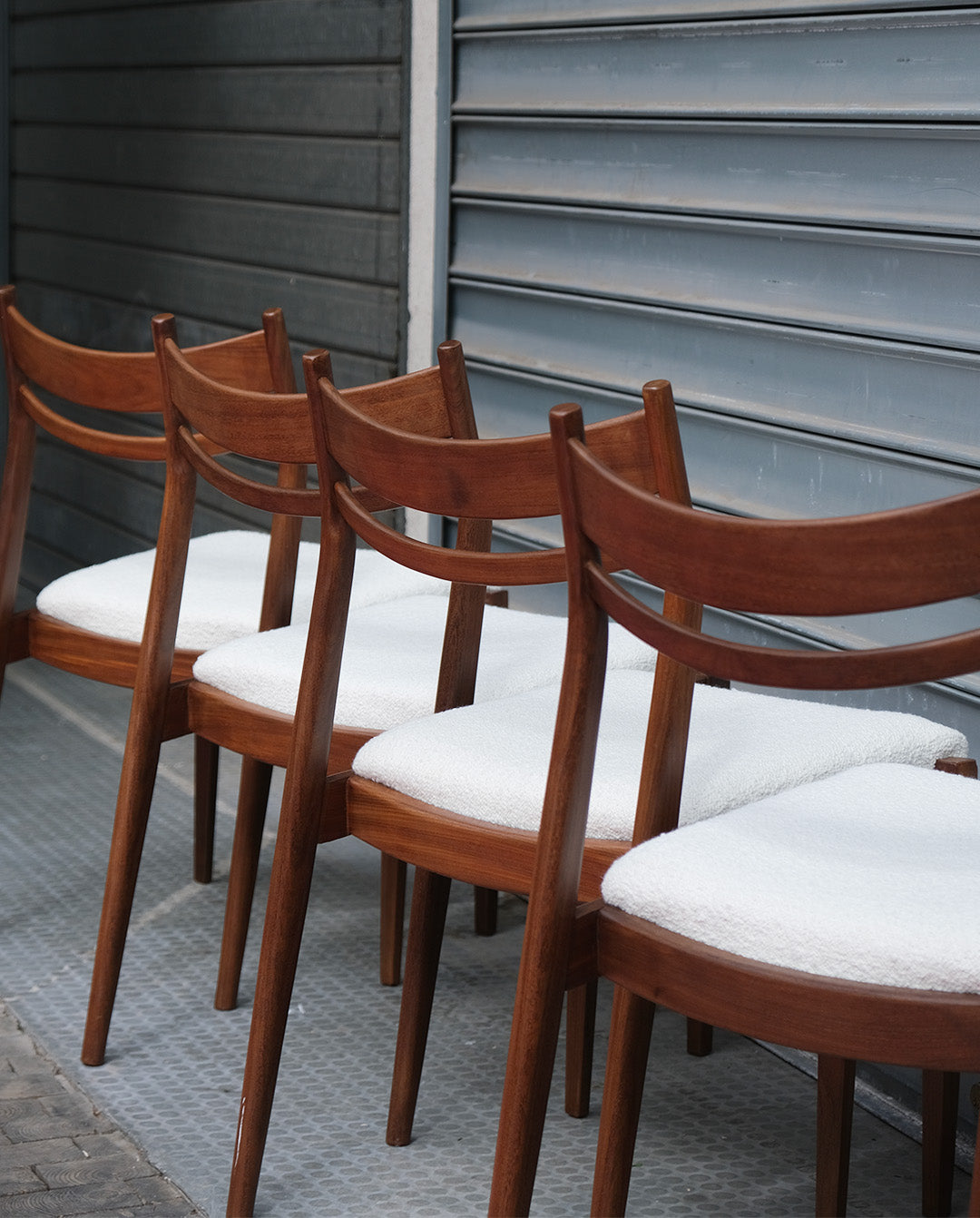 Chaises style scandinave en teck x4