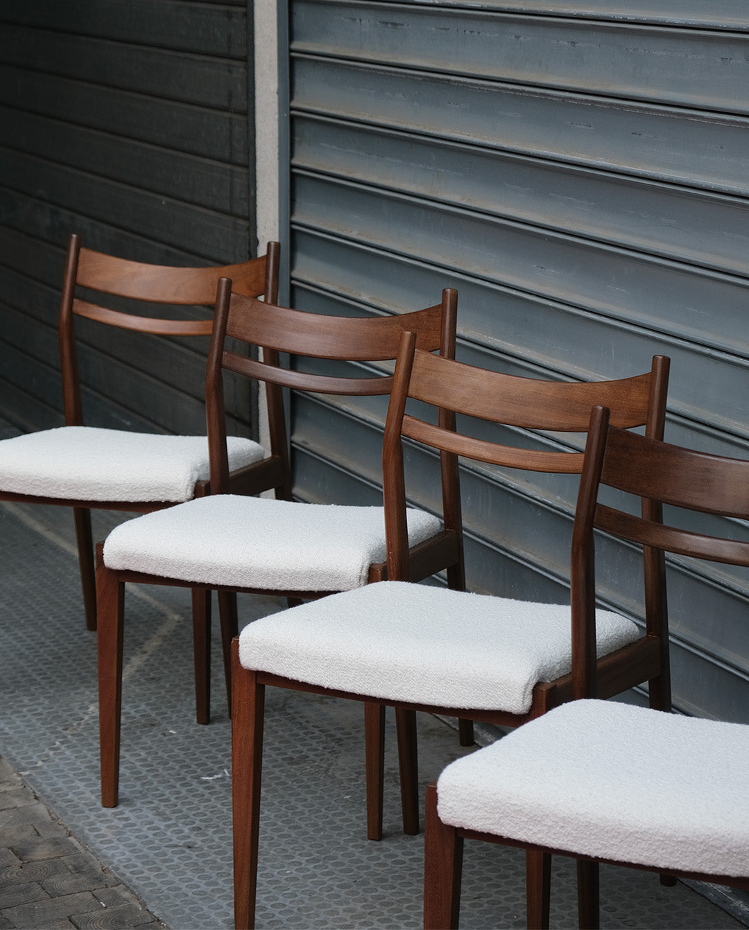 Chaises style scandinave en teck x4