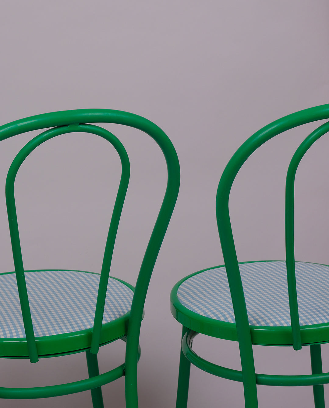Chaises bistrot en métal peint x2, années 80