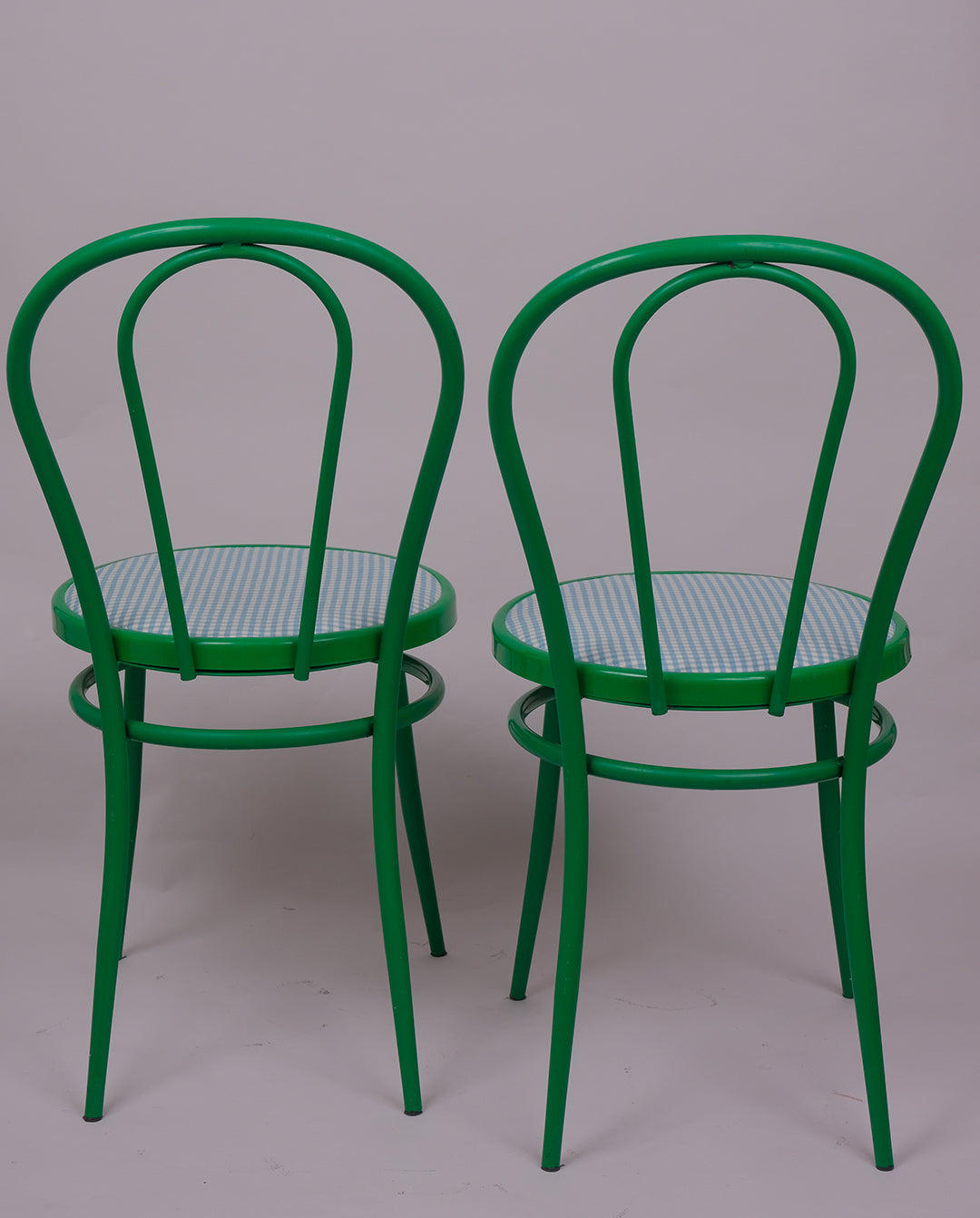 Chaises bistrot en métal peint x2, années 80