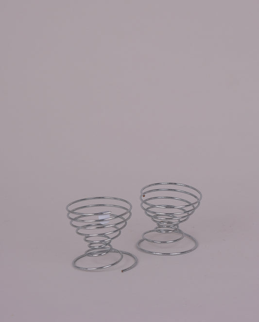 Coquetiers spirale en inox x2