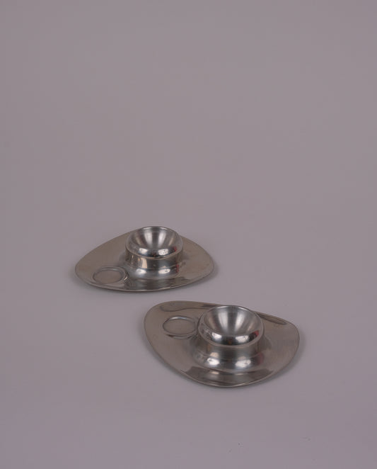 Coquetiers en inox x2