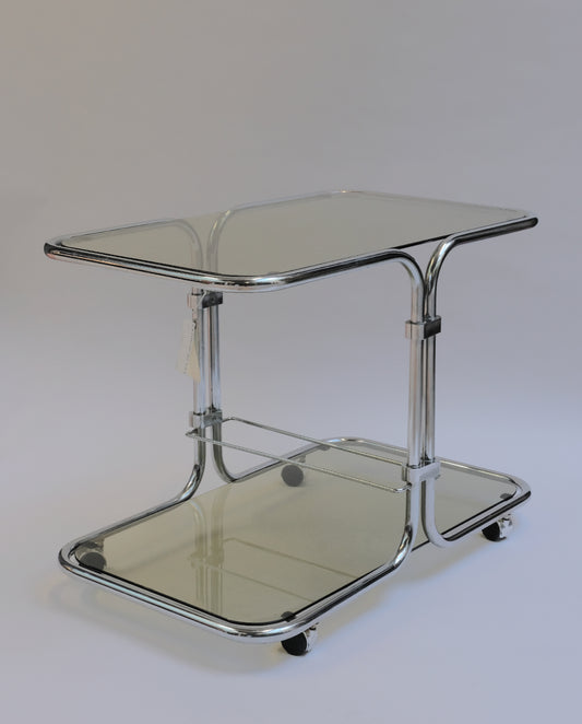 Desserte en verre fumé