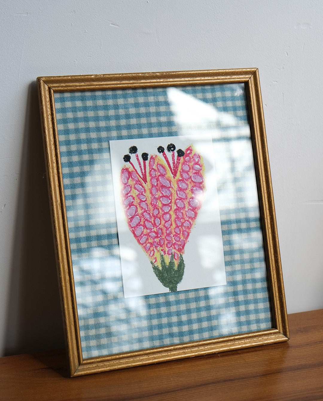 Dessin à la craie grasse encadré