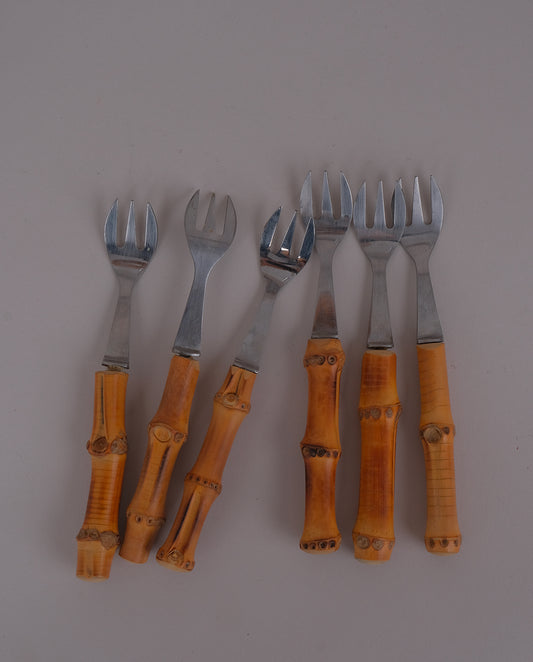 Fourchettes à huîtres en bambou