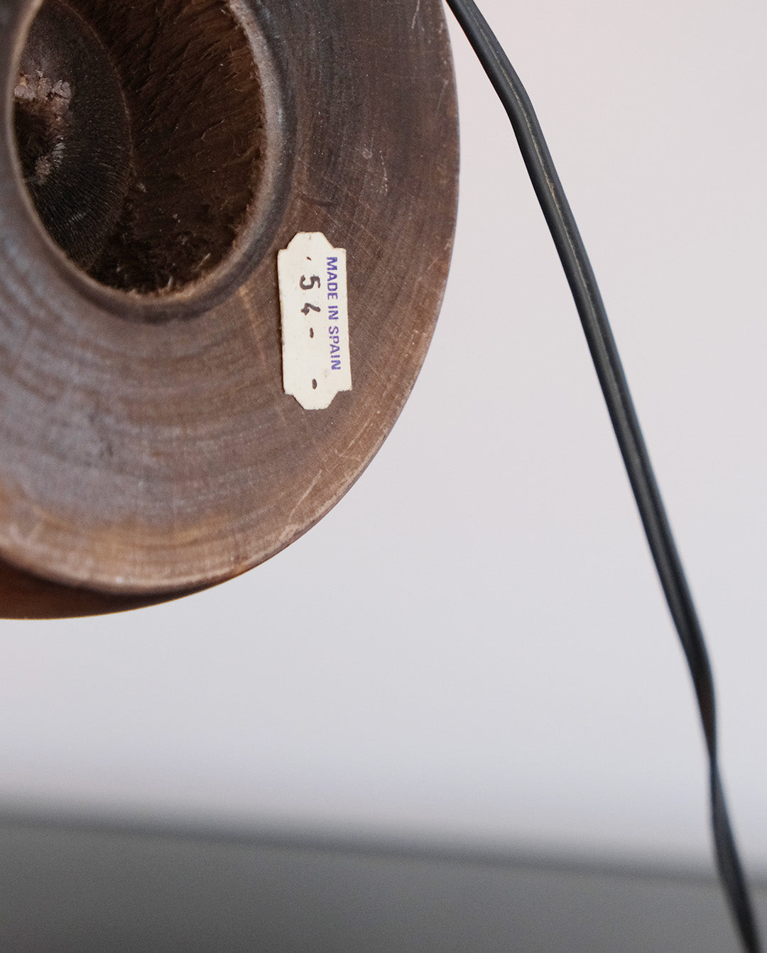 Lampe en bois tourné