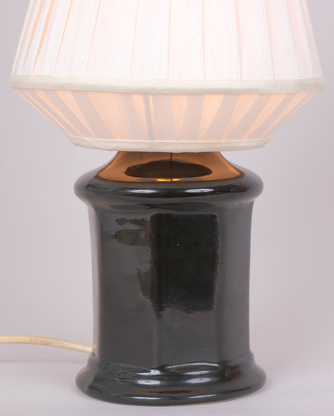 Lampe en céramique et abat-jour