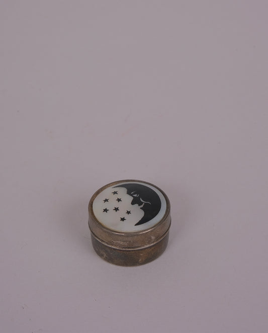 Mini-boîte en métal argenté