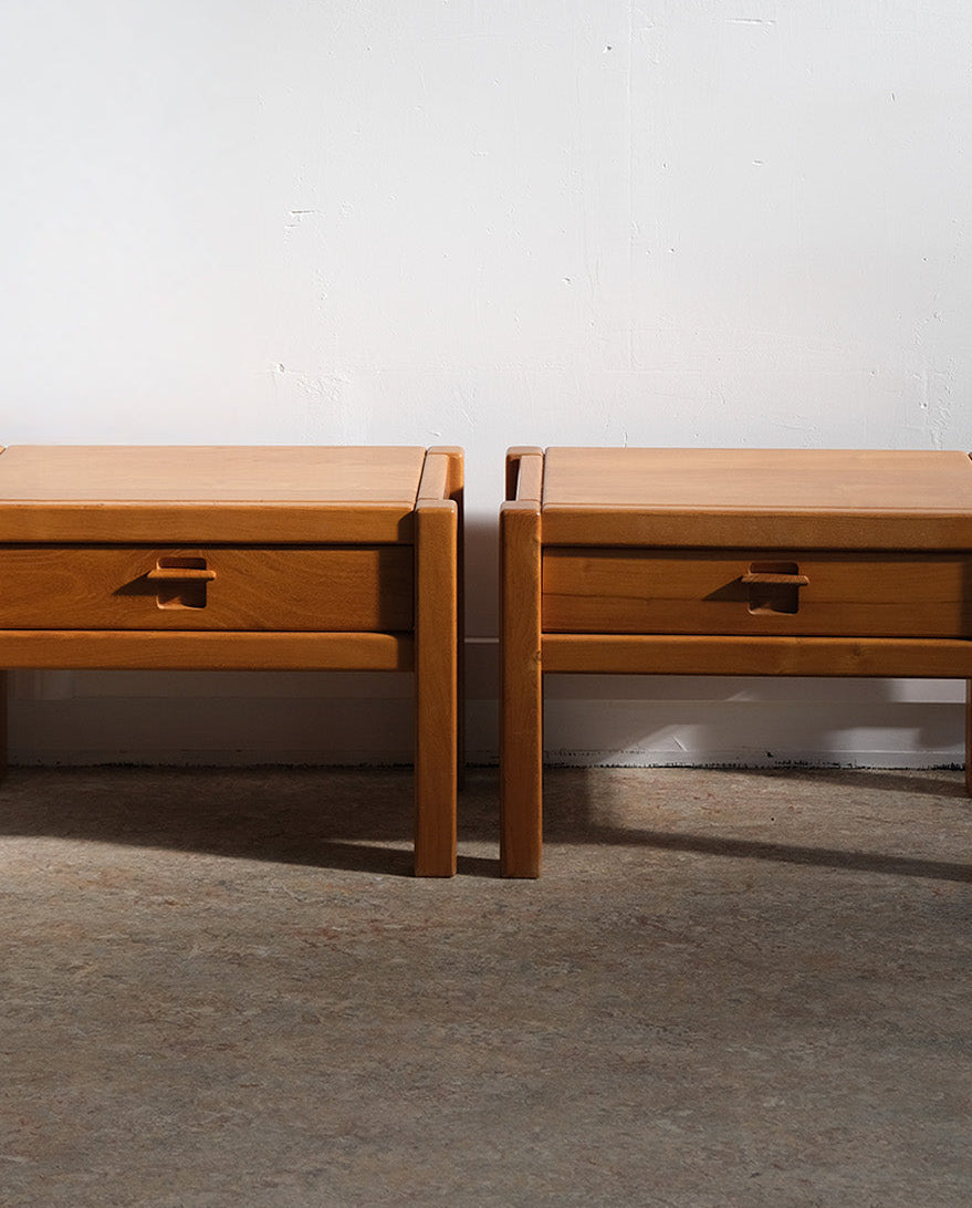 Tables de chevet en orme x2