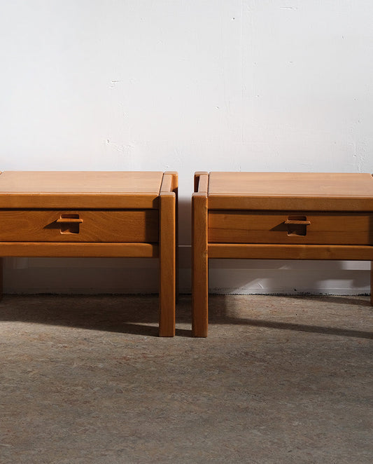 Tables de chevet en orme x2