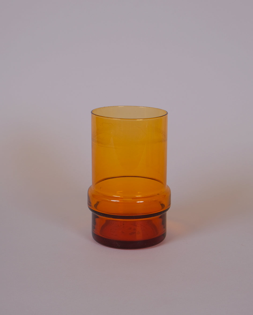 Vase en verre ambré années 70