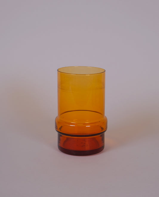 Vase en verre ambré années 70