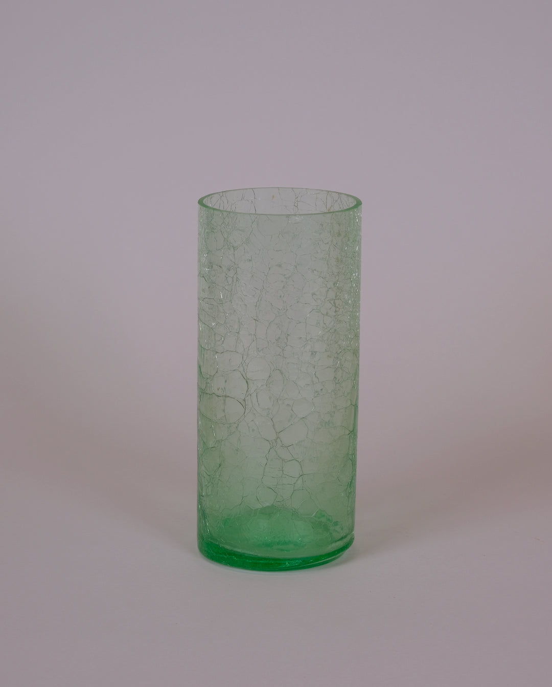 Vase en verre craquelé