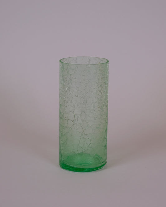 Vase en verre craquelé