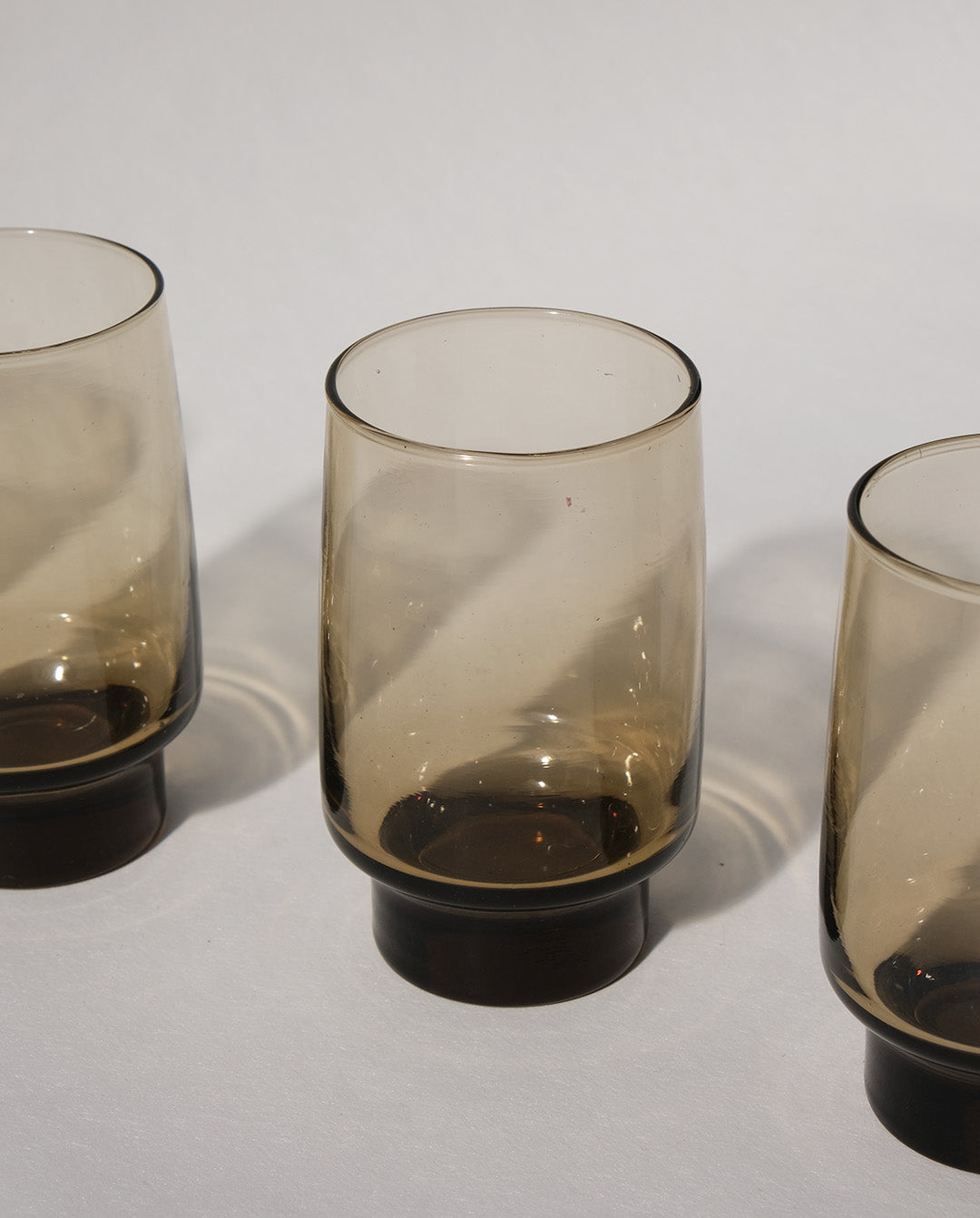 Verres fumés x4, années 70