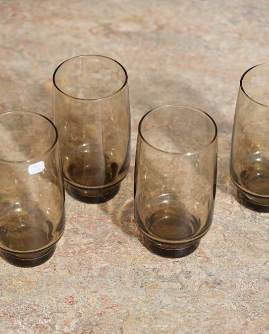 Verres fumés x4, années 70