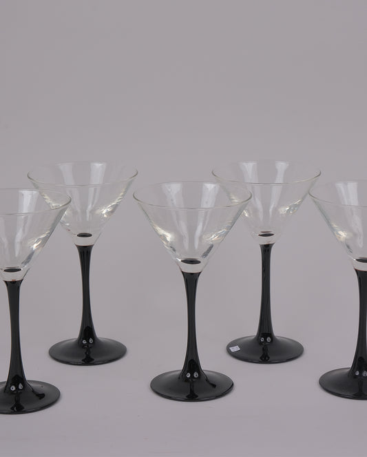 Verres à martini, vaisselle vintage des années 80