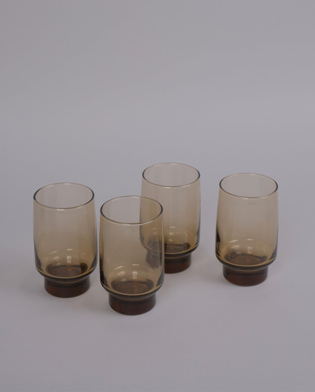 Verres à eau fumées x4