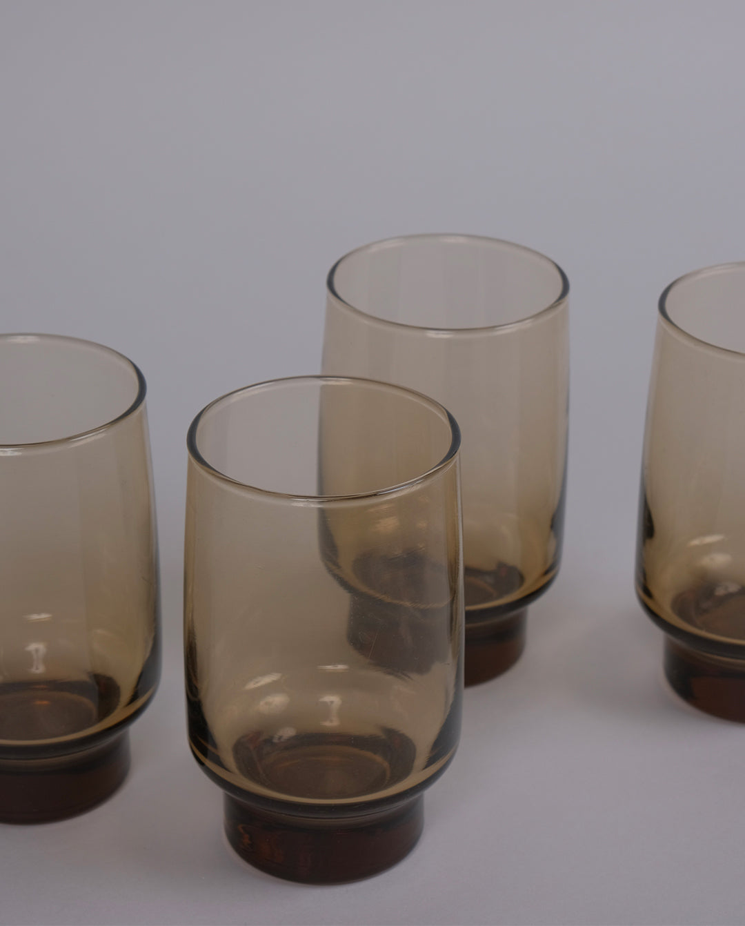 Verres à eau fumées x4