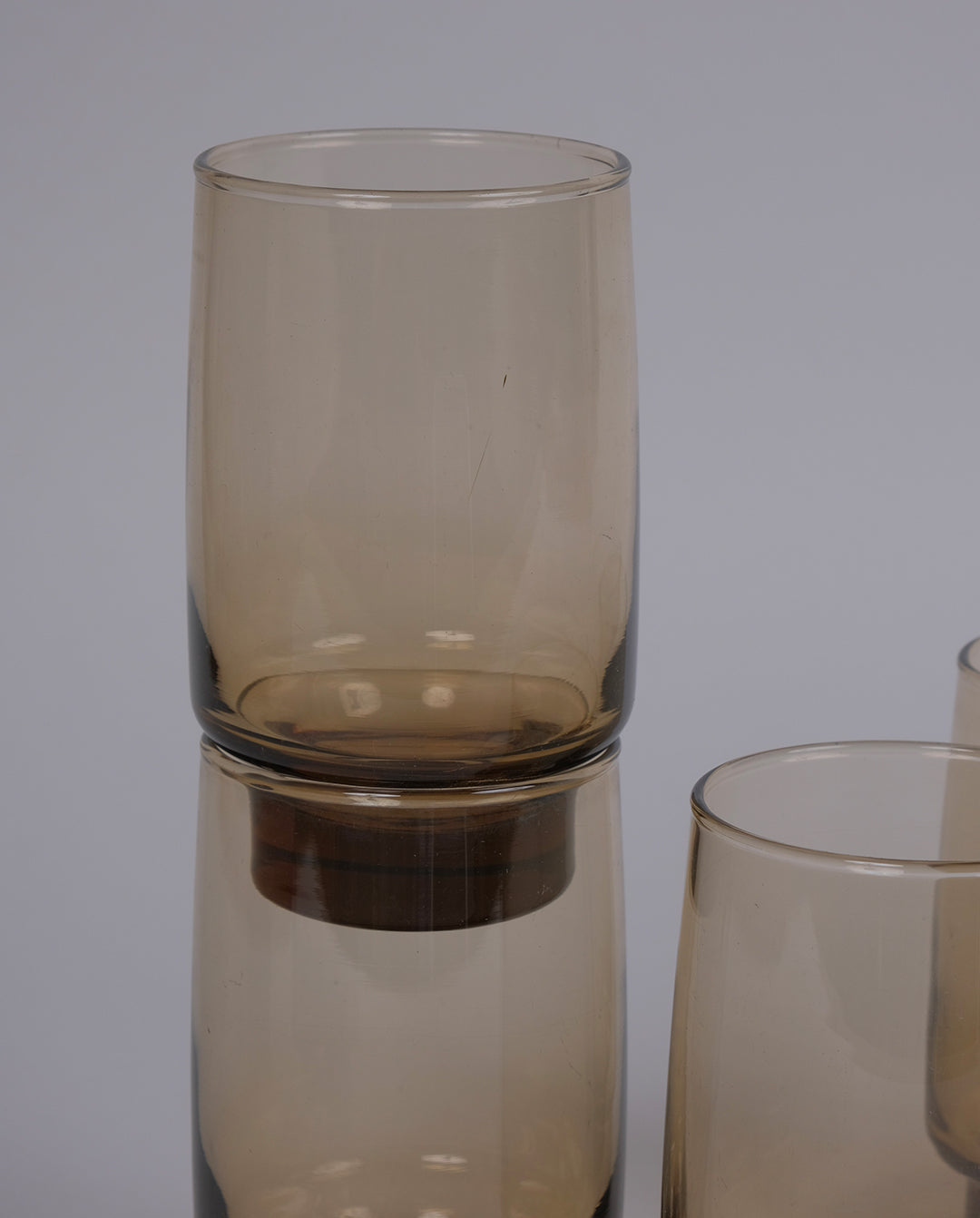 Verres à eau fumées x4