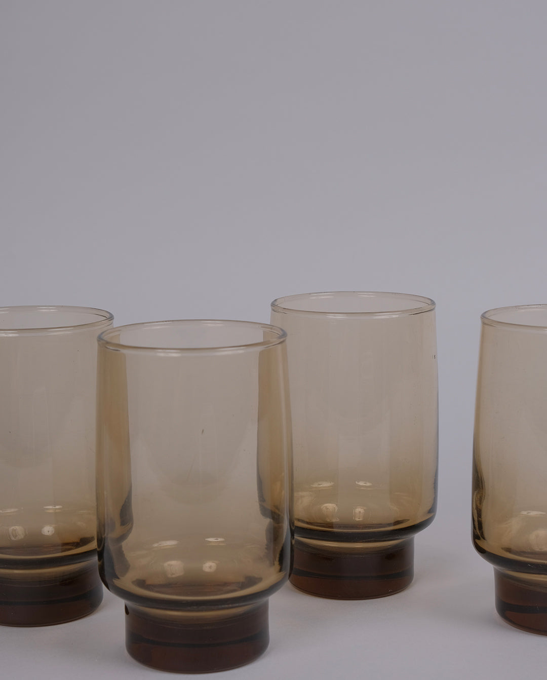 Verres à eau fumées x4