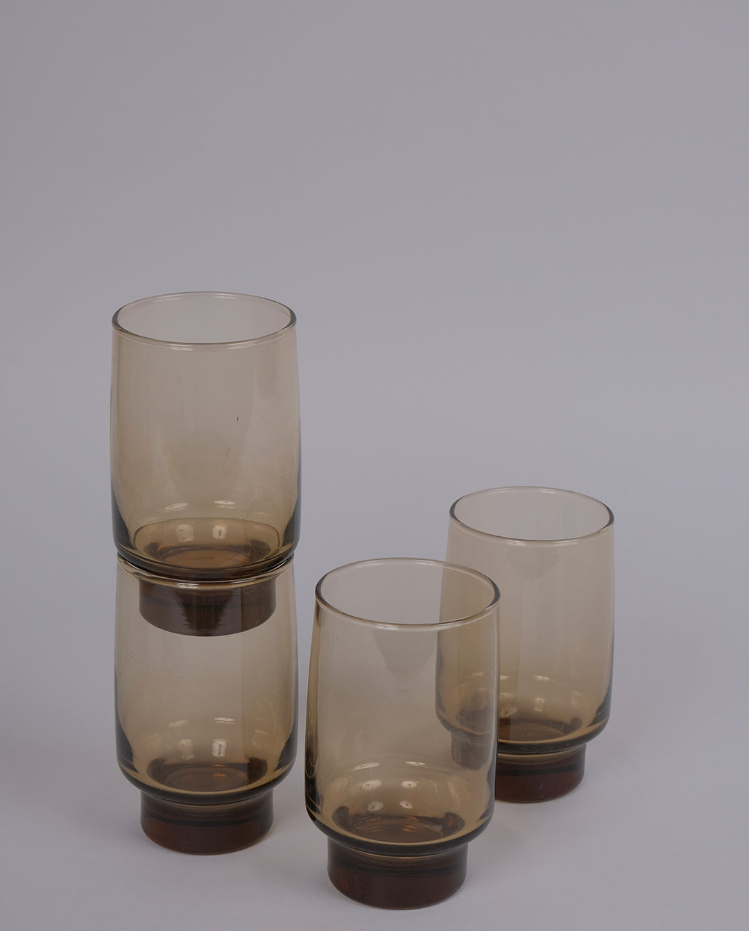 Verres à eau fumées x4