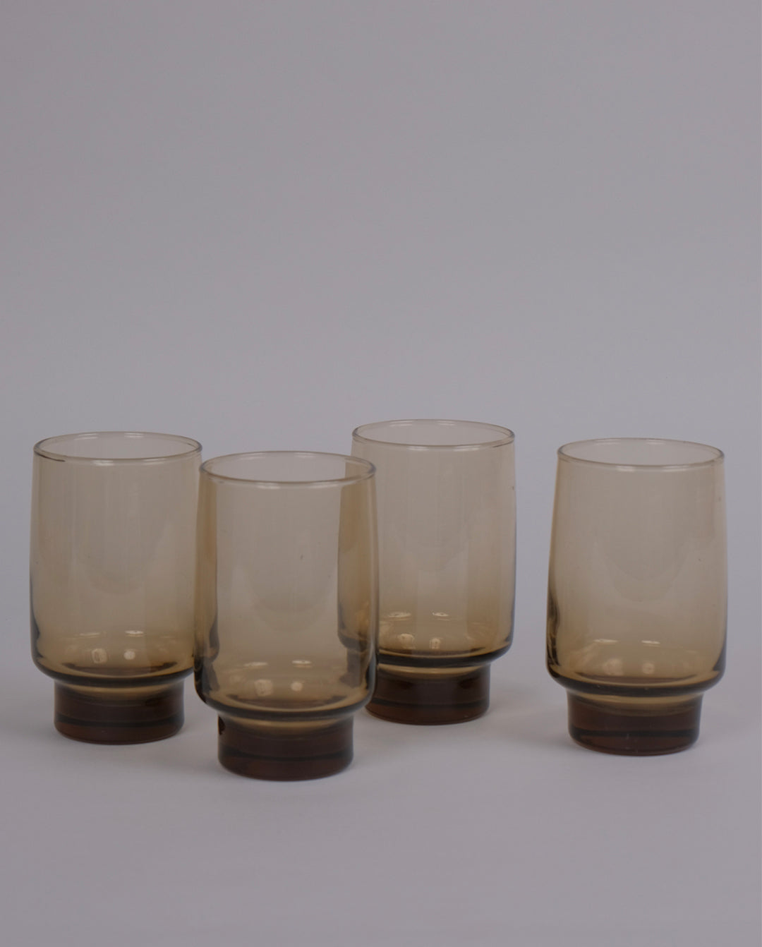 Verres à eau fumées x4