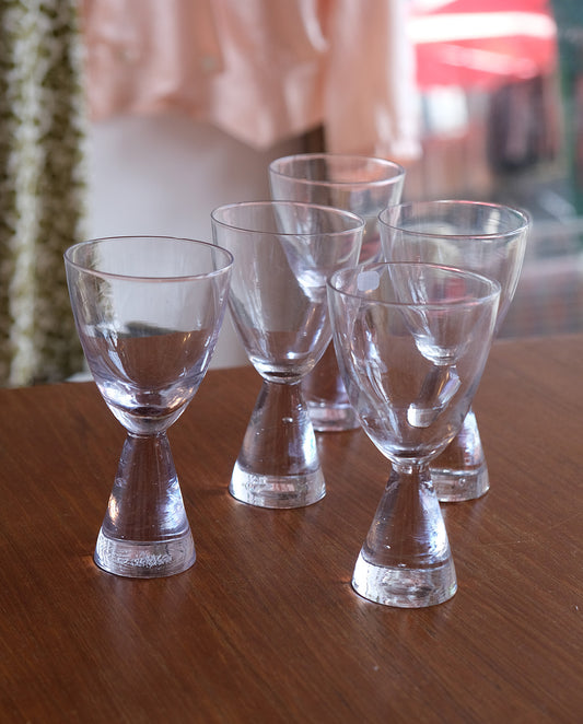 Verres en forme de diablolo x5