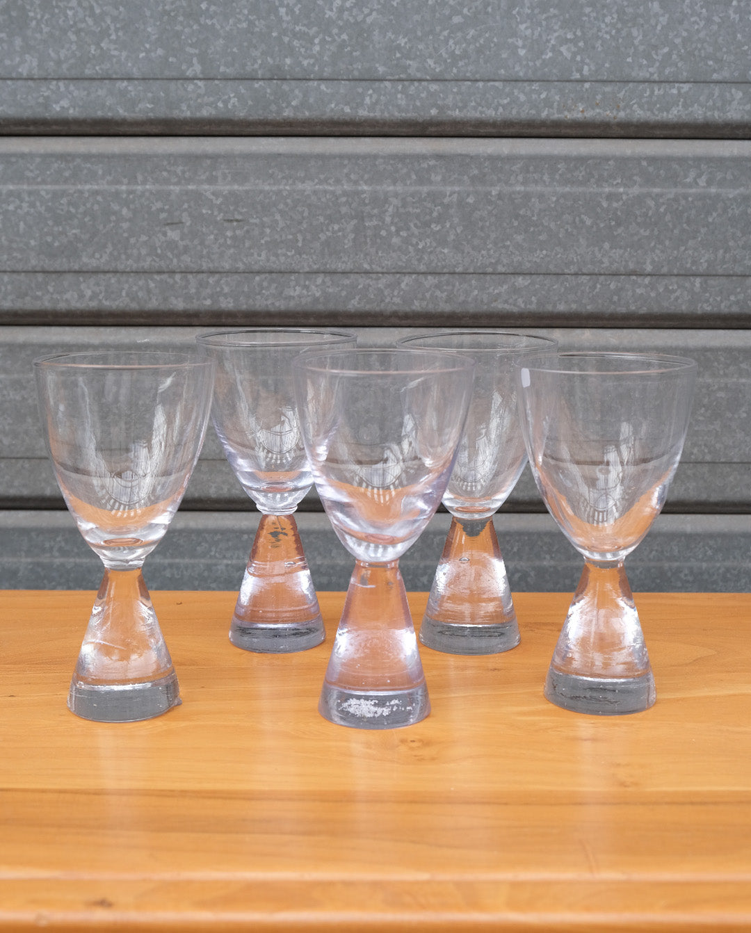 Verres en forme de diablolo x5