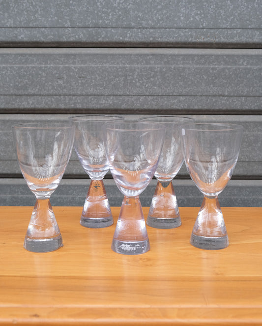 Verres en forme de diablolo x5