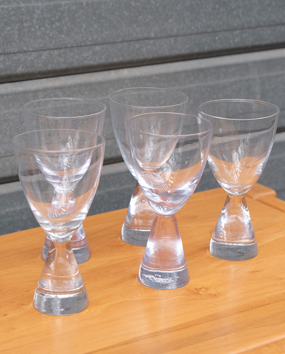 Verres en forme de diablolo x5
