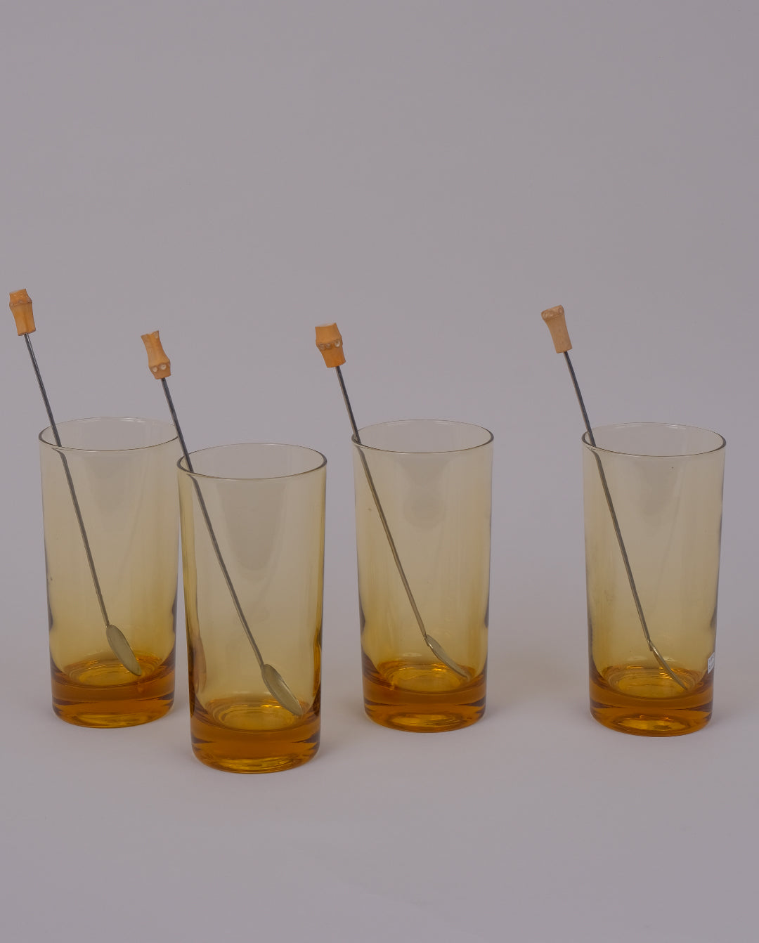 Verres à limonade ambrés x4