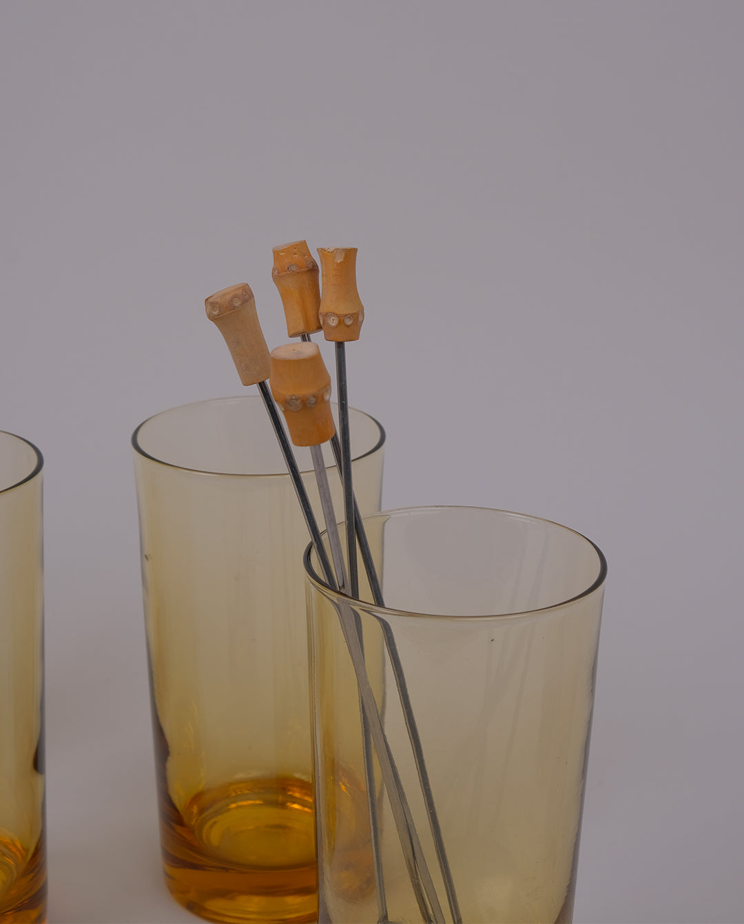 Verres à limonade ambrés x4
