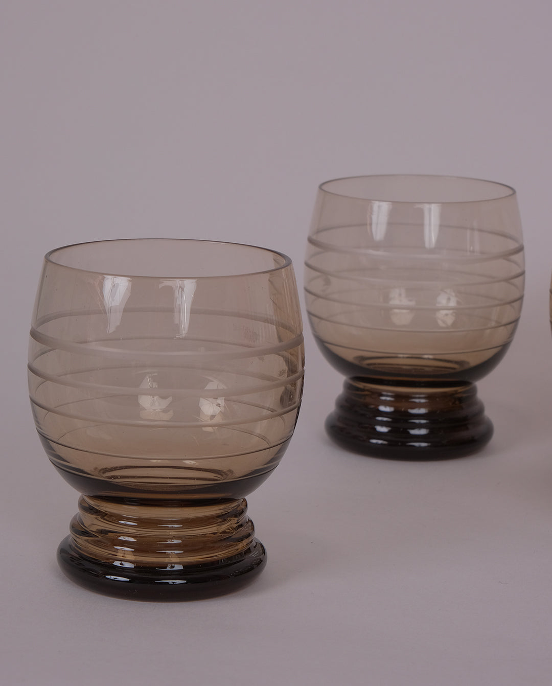 Verres fumés gravés x6