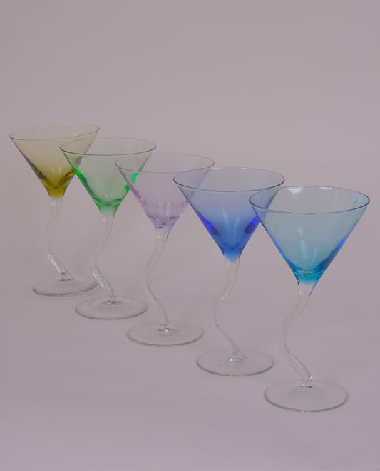 Verres à martini en verre teinté