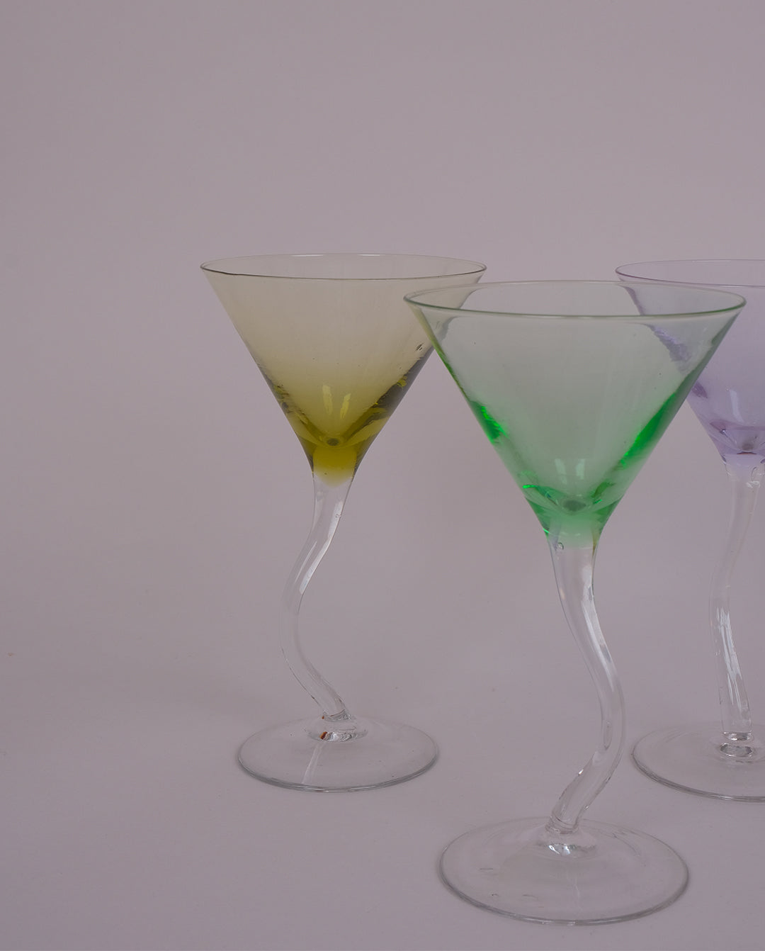 Verres à martini en verre teinté